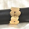 304 Stainless Steel Cuff Bangles for Women BJEW-B120-02G-01-3