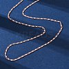 Brass Link Chain Necklaces for Women NJEW-D302-12RG-4