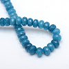 Faceted Rondelle Dyed Natural White Jade Bead Strands X-G-R343-4x6-02-3