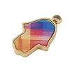 304 Stainless Steel Enamel Pendants STAS-P377-11G-A-2