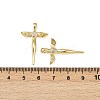 Brass Micro Pave Cubic Zirconia Pendants KK-S526-23G-3
