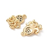 Brass Micro Pave Cubic Zirconia Charms KK-C099-01I-G-2