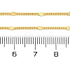 Brass Curb Chains with Star Necklace for Women LS-NJEW-P265-11G-4
