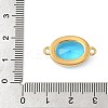 304 Stainless Steel Cubic Zirconia Oval Connector Charms STAS-P380-78G-02-3