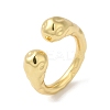 Rack Plating Brass Open Cuff Rings for Women RJEW-S407-06G-1