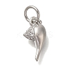 Rack Plating Brass Micro Pave Cubic Zirconia Charms KK-I720-64P-1