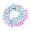 Gradient Color Baking Paint Glass Bead Strands DGLA-A039-T4mm-A05-2