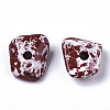 Spray Painted Acrylic Beads ACRP-N002-02-3