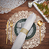 12Pcs 6 Style Flat Round PVC Washable Placemat DJEW-AR0001-02-2
