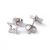 Non-Tarnish 304 Stainless Steel Tiny Hollow Out Star Stud Earrings for Women LS-STAS-A065-01P-2