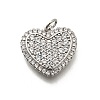 Brass Micro Pave Cubic Zirconia Pendants KK-P295-24P-1