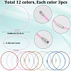 36Pcs 12 Colors Steel Wire Bracelet Cord DIY Jewelry Making TWIR-SC0001-06-2