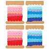 4 Cards 2 Styles  Polyester Wavy Fringe Trim Ribbon DIY-GF0009-48H-1