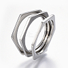Tarnish Resistant 304 Stainless Steel Wide Band Finger Rings RJEW-E153-02P-1