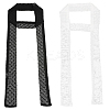 2Pcs 2 Colors Polyester Lace Long Silk Scarf for Women Girls AJEW-GF0011-28A-1