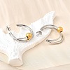 304 Stainless Steel Two Tone Stud Earrings EJEW-S263-02GP-3
