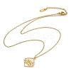 Brass Clear Cubic Zirconia Pendant Necklaces for Women LS-NJEW-R018-02G-02-4
