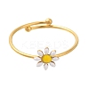 Daisy Enamel Finger Rings RJEW-M023-01G-2