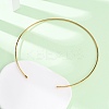 2MM 201 Stainless Steel Wire Cuff Choker Necklace NJEW-Z098-03G-4