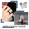 12Pcs 6 Size 201 Stainless Steel Grooved Finger Ring Settings STAS-TA0002-15P-8