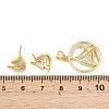 Brass Micro Pave Cubic Zirconia Pendant & Stud Earrings Sets for Women SJEW-F227-01B-G-3