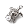 304 Stainless Steel & ABS Plastic Pearl Pendants STAS-G369-04P-01-2