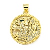 Brass Micro Pave Cubic Zirconia Pendants KK-K354-08D-G-1