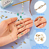 3m Natural Green Aventurine Chips & ABS Plastic Imitation Pearl Beaded Chains Necklace Making Kits CHC-TA0001-30A-4