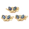 Brass Micro Pave Clear Cubic Zirconia Box Clasps KK-K385-096G-2