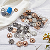  24Pcs 3 Colors Alloy & Brass Snap Buttons FIND-NB0003-65-4