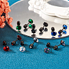 12Pcs 6 Colors Cubic Zirconia Diamond Stud Earrings EJEW-TA0001-09-8