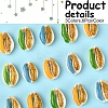 18Pcs 3 Colors Enamel Cowrie Shell Beads SSHEL-FS0001-03-3