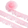 Organza Pleated Lace Ribbon OCOR-WH0097-42C-1