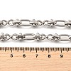 304 Stainless Steel Oval Infinity Link Chain Necklaces for Women Men NJEW-K249-20C-P-5