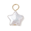 Natural Keshi Pearl Charms PALLOY-JF04240-01-3