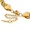 304 Stainless Steel 3-Strand Rope Chain Bracelets for Women LS-BJEW-G707-02G-3