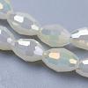 Electroplate Glass Beads Strands EGLA-J013-4X6mm-F03-6