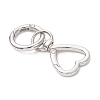 Zinc Alloy Heart Swivel Hook Clasps KEYC-JKC01440-4