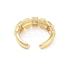 Brass Micro Pave Clear Cubic Zirconia Multi-layer Open Cuff Ring for Women RJEW-Z055-01G-02-3
