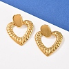 304 Stainless Steel Hollow Heart Stud Earrings EJEW-I320-19G-1