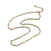 3.5MM 304 Stainless Steel Oval Link Chain Necklaces NJEW-T016-08G-4