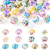 26Pcs 13 Styles Hand Painted Opaque Acrylic with Enamel Beads MACR-TA0001-93-1