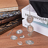 DIY Blank Oval & Heart Alloy Pendants Decoration Making Kit for Graduation DIY-SC0025-37-4
