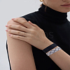 2Pcs 2 Colors Handmade Cotton Cord Braided Bracelets for Women BJEW-LP0002-38-1