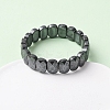 Oval Non-magnetic Synthetic Hematite Beads Stretch Bracelets for Unisex BJEW-Z149-05A-2
