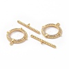 Brass Micro Pave Clear Cubic Zirconia Toggle Clasps KK-E068-VC176-3