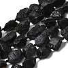 Raw Rough Natural Black Tourmaline Beads Strands G-B172-A01-2