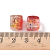 Baking Paint Handmade Gold Sand Lampwork Beads LAMP-P072-01B-08-3