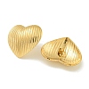 Heart Ion Plating(IP) 304 Stainless Steel Stud Earrings EJEW-G400-30G-2
