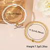 2Pcs Minimalist Imitation Pearl & Brass Cross Beaded Stretch Bracelet Sets QX2906-1-5